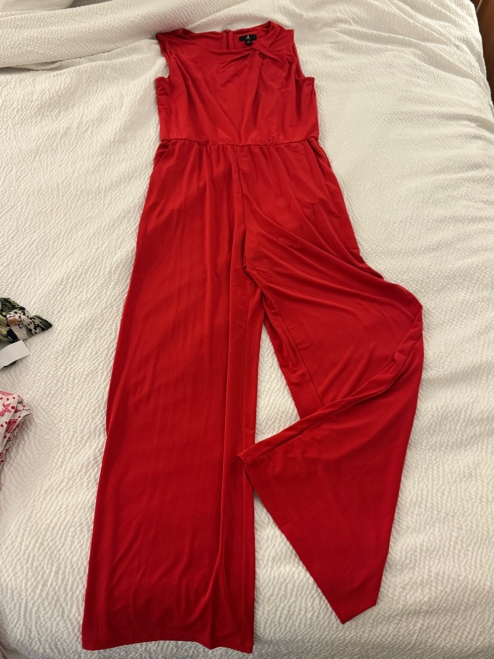 Jason Wu Women’s City Sleeveless Red Wide-Leg Jumpsuit - Picture 3 of 7